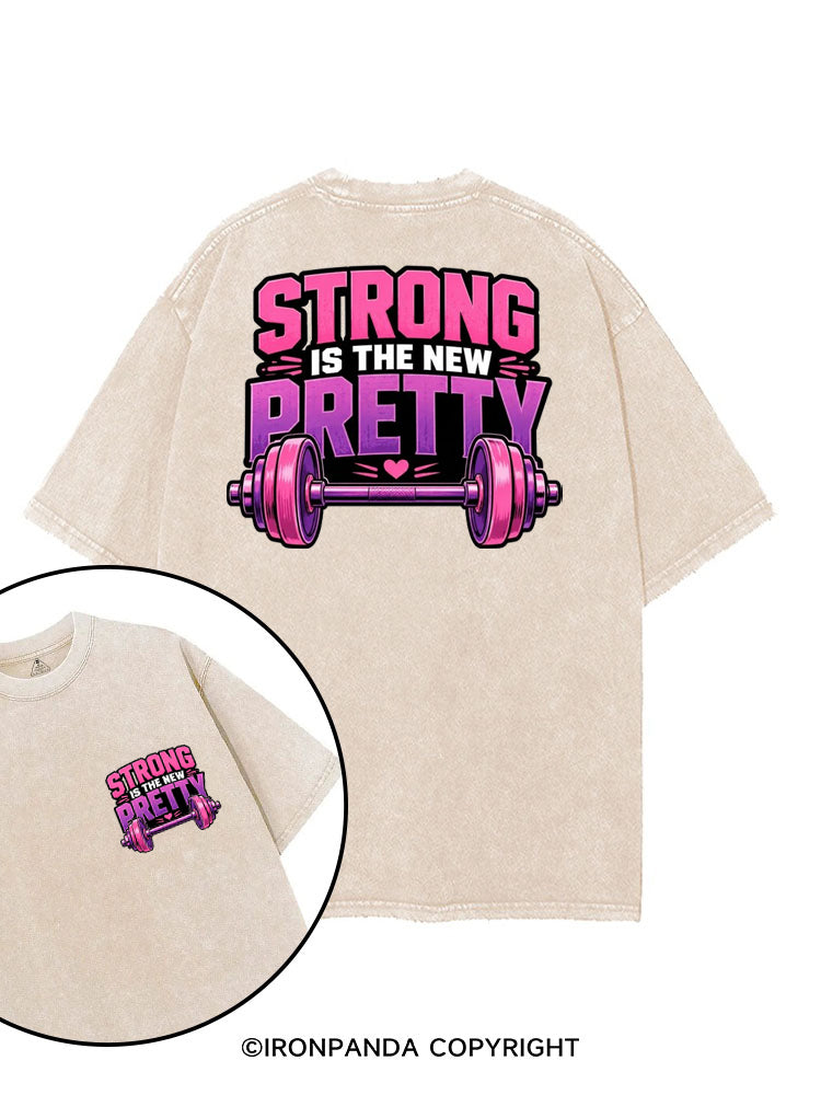 STRONG IS THE NEW PRETTY FITNESS printed Gym Shirt