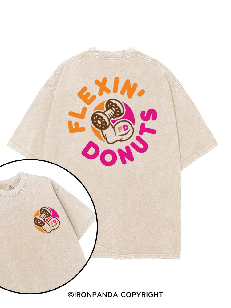 FLEXIN' DONUTS printed Gym Shirt