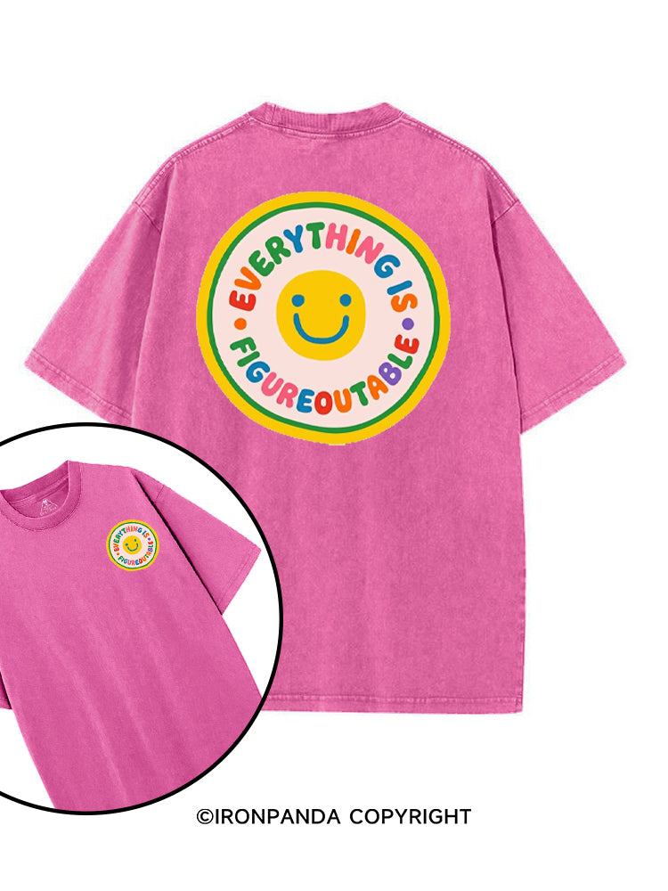 EVERYTHING IS FIGUREOUTABLE GYM SMILE printed Gym Shirt