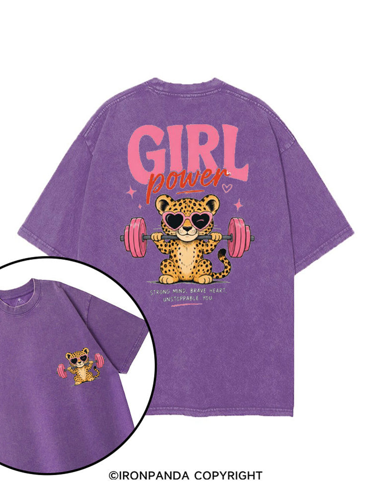 GIRL POWER STRONG MIND BRAVE HEART UNSTOPPED YOU printed Gym Shirt