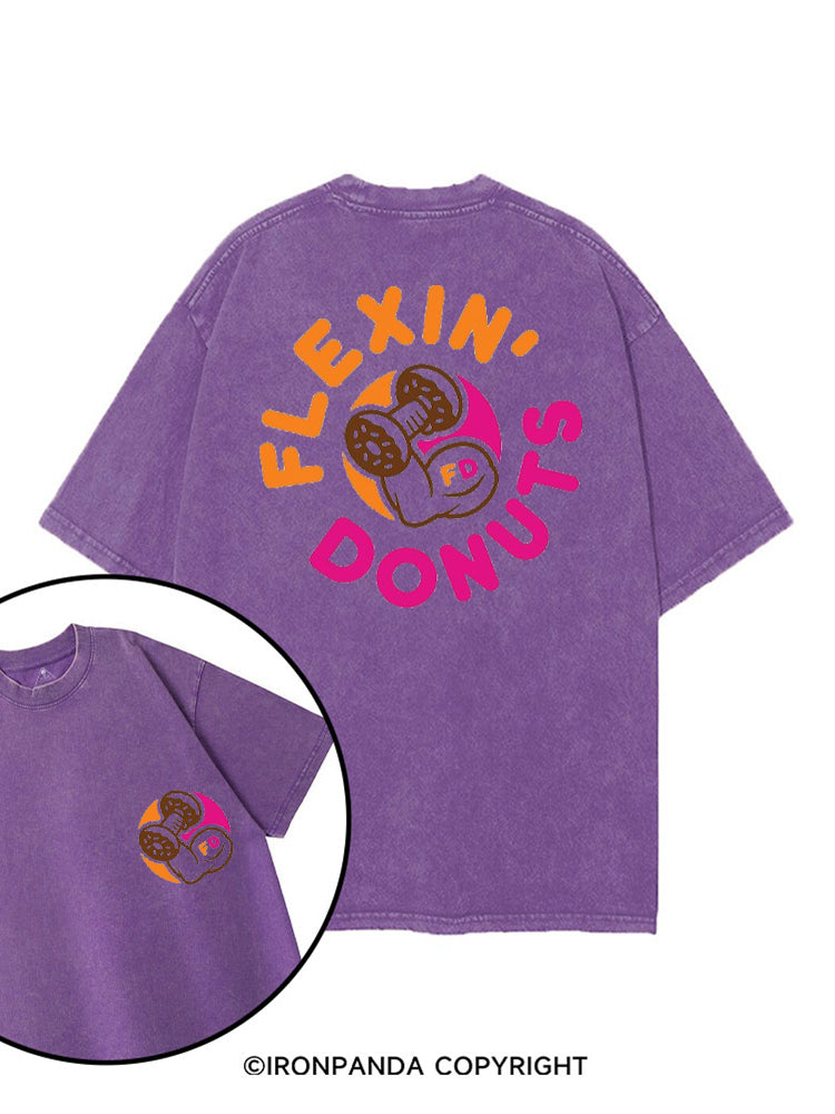 FLEXIN' DONUTS printed Gym Shirt