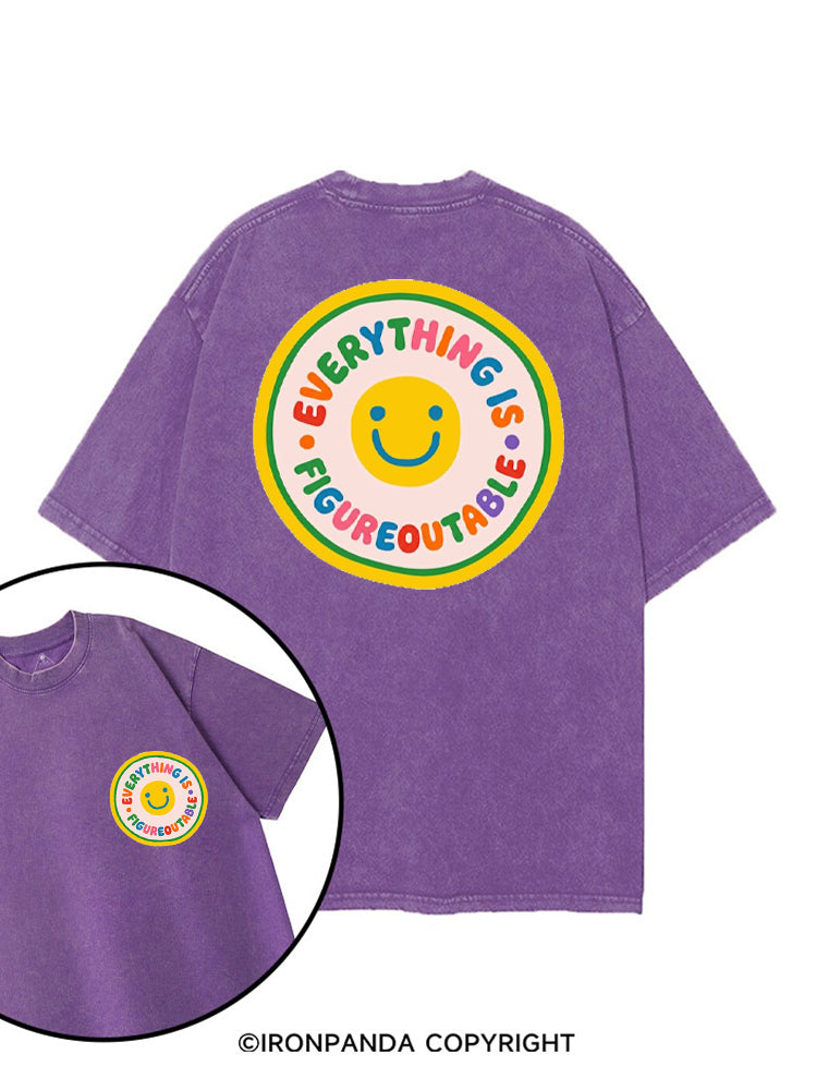 EVERYTHING IS FIGUREOUTABLE GYM SMILE printed Gym Shirt