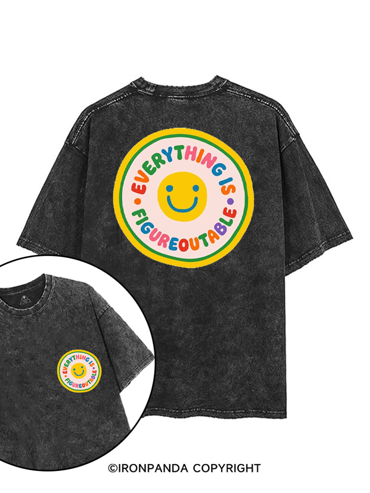 EVERYTHING IS FIGUREOUTABLE GYM SMILE printed Gym Shirt