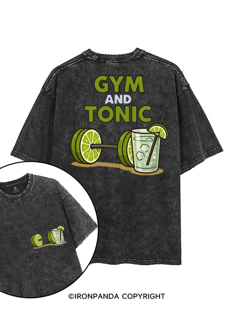 GYM AND TONIC LEMON printed Gym Shirt