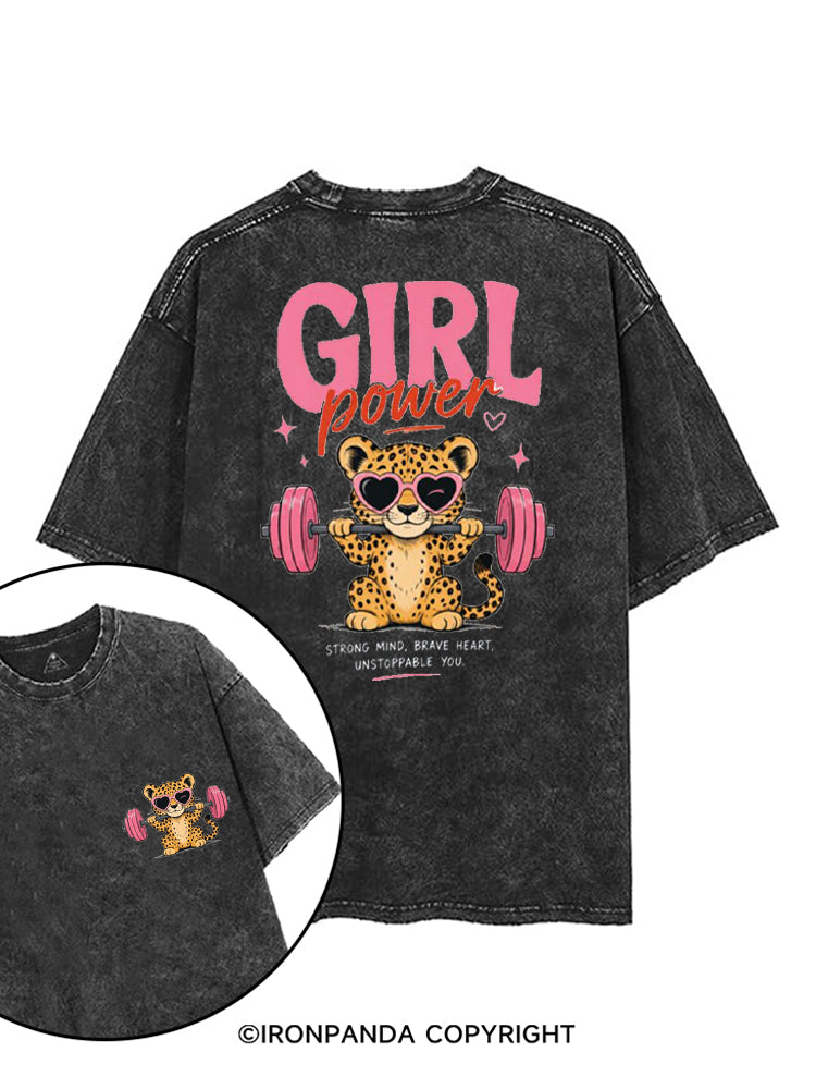 GIRL POWER STRONG MIND BRAVE HEART UNSTOPPED YOU printed Gym Shirt