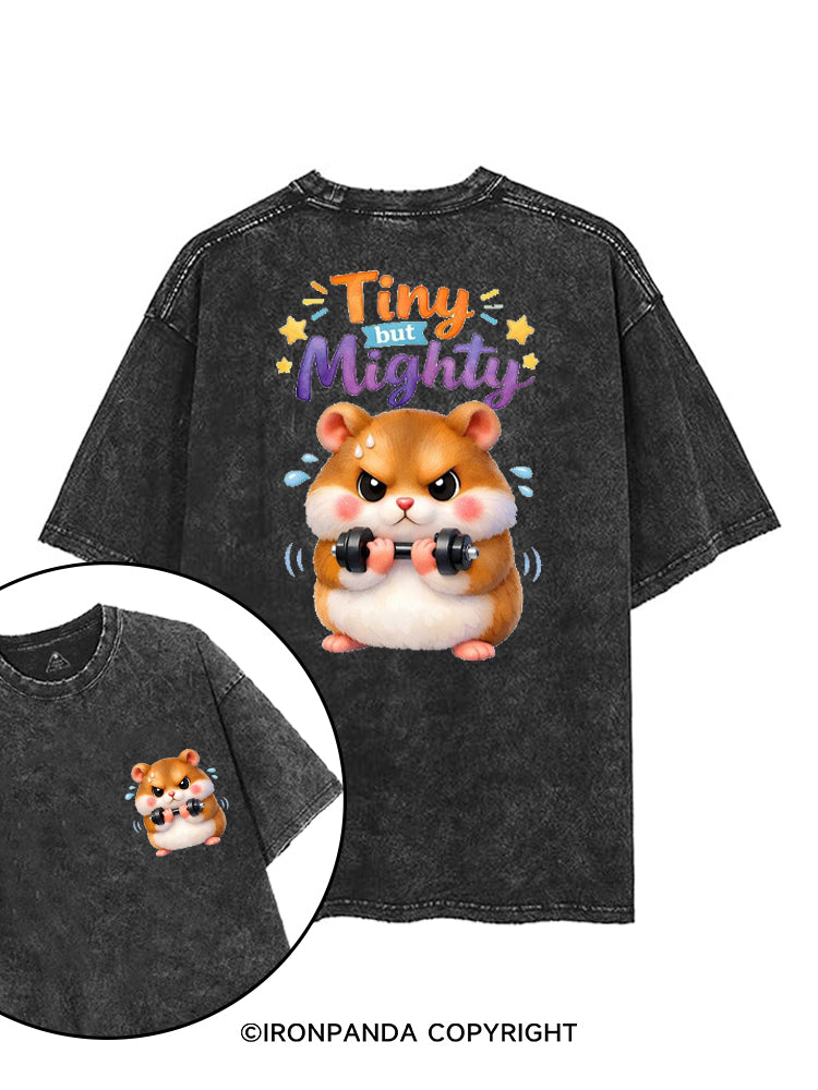 TINY BUT MIGHTY STRONG HAMSTER printed Gym Shirt