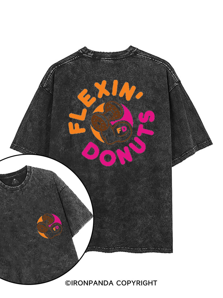 FLEXIN' DONUTS printed Gym Shirt