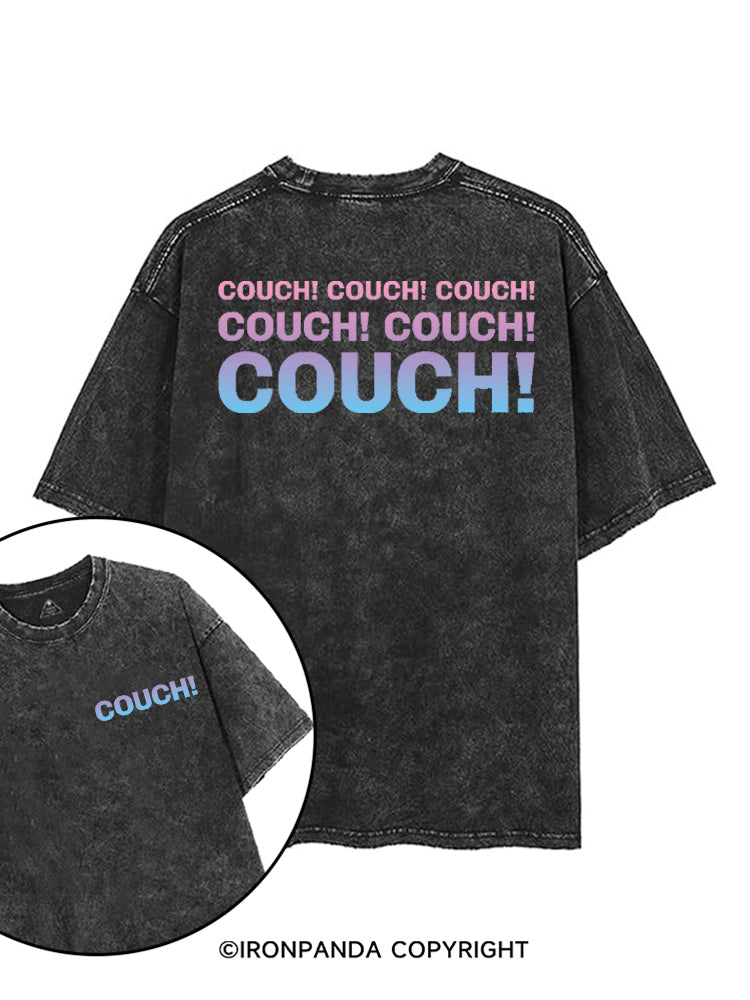 COUCH! COUCH! COUCH! printed Gym Shirt