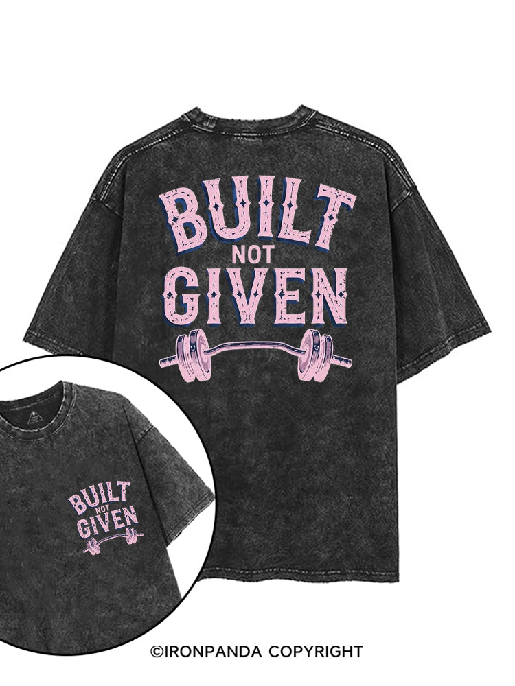 BUILT NOT GIVEN WORKOUT printed Gym Shirt