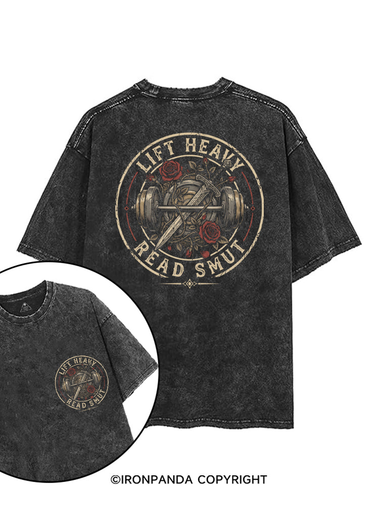 LIFT HEAVY READ SMUT BOOK GYM LOVER printed Gym Shirt