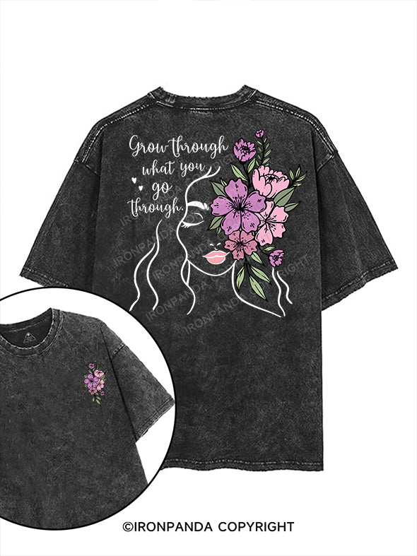 Grow through what you go through printed Gym Shirt