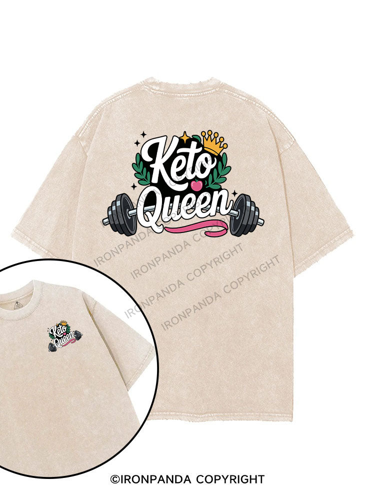 KETO QUEEN printed Gym Shirt