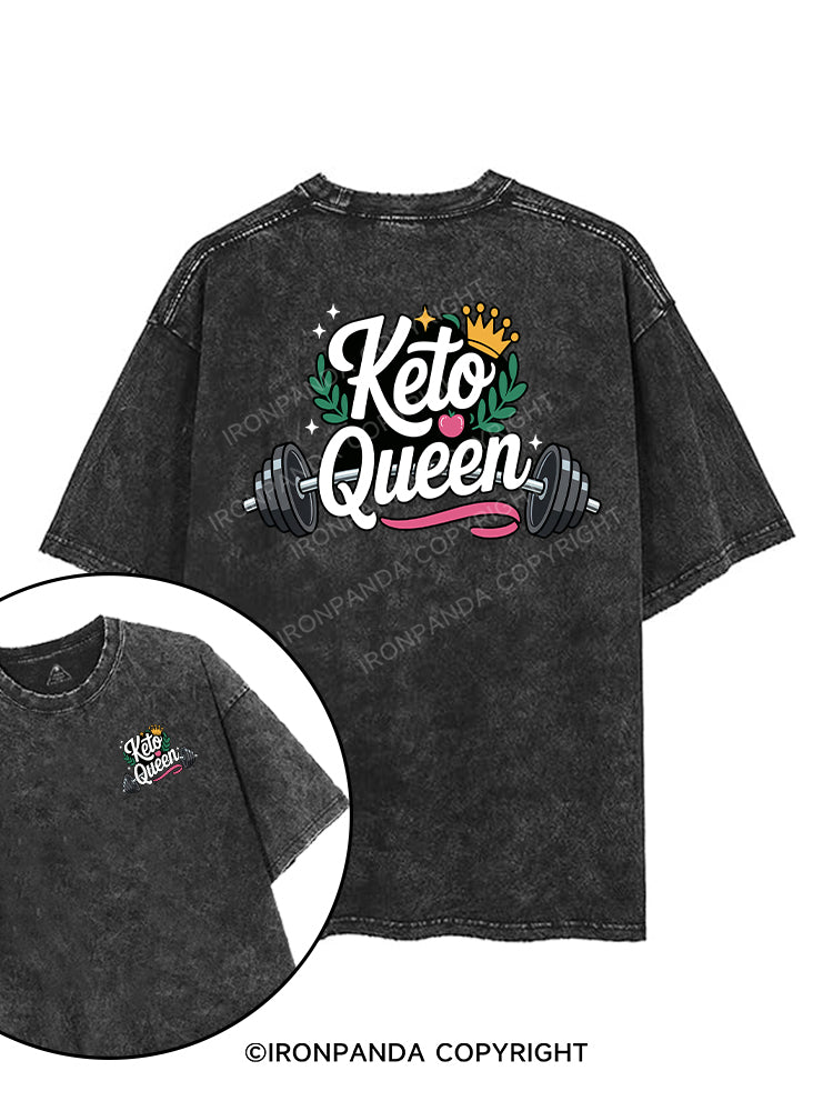 KETO QUEEN printed Gym Shirt