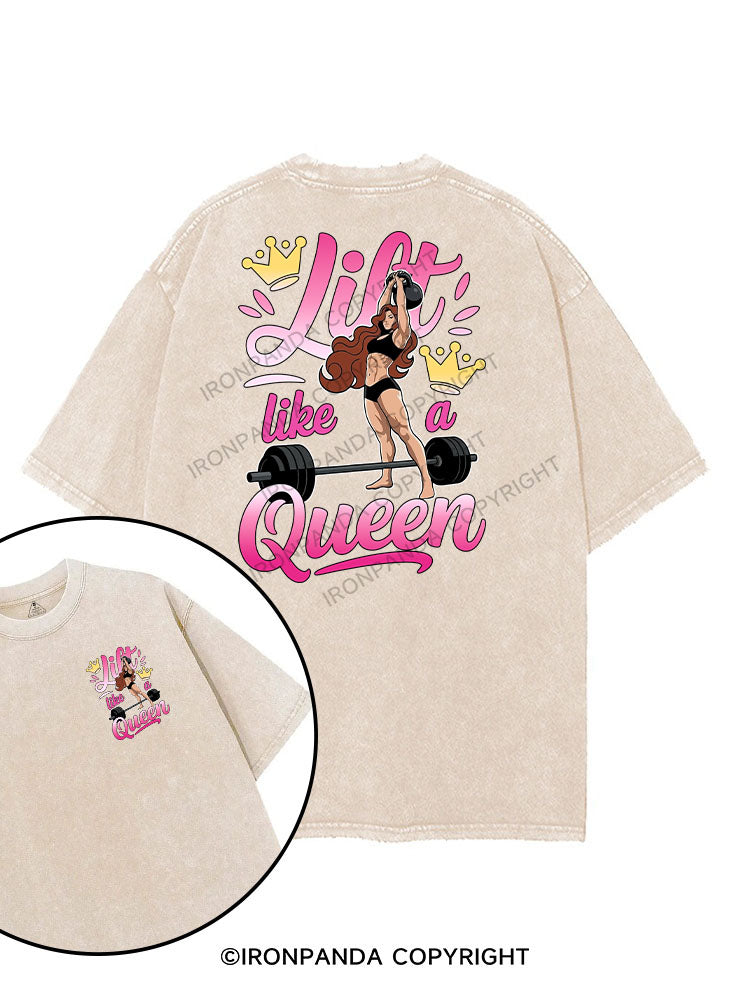 Lift like a Queen printed Gym Shirt