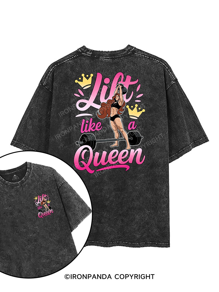 Lift like a Queen printed Gym Shirt