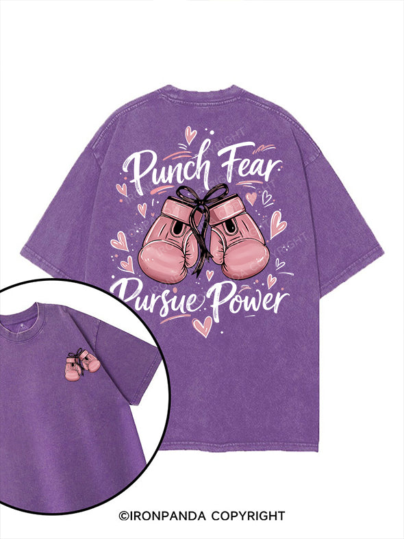 Punch Fear, Pursue Power printed Gym Shirt
