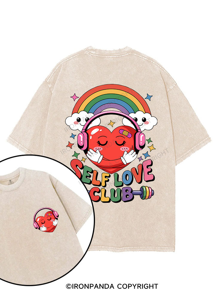 SELF LOVE CLUB printed Gym Shirt