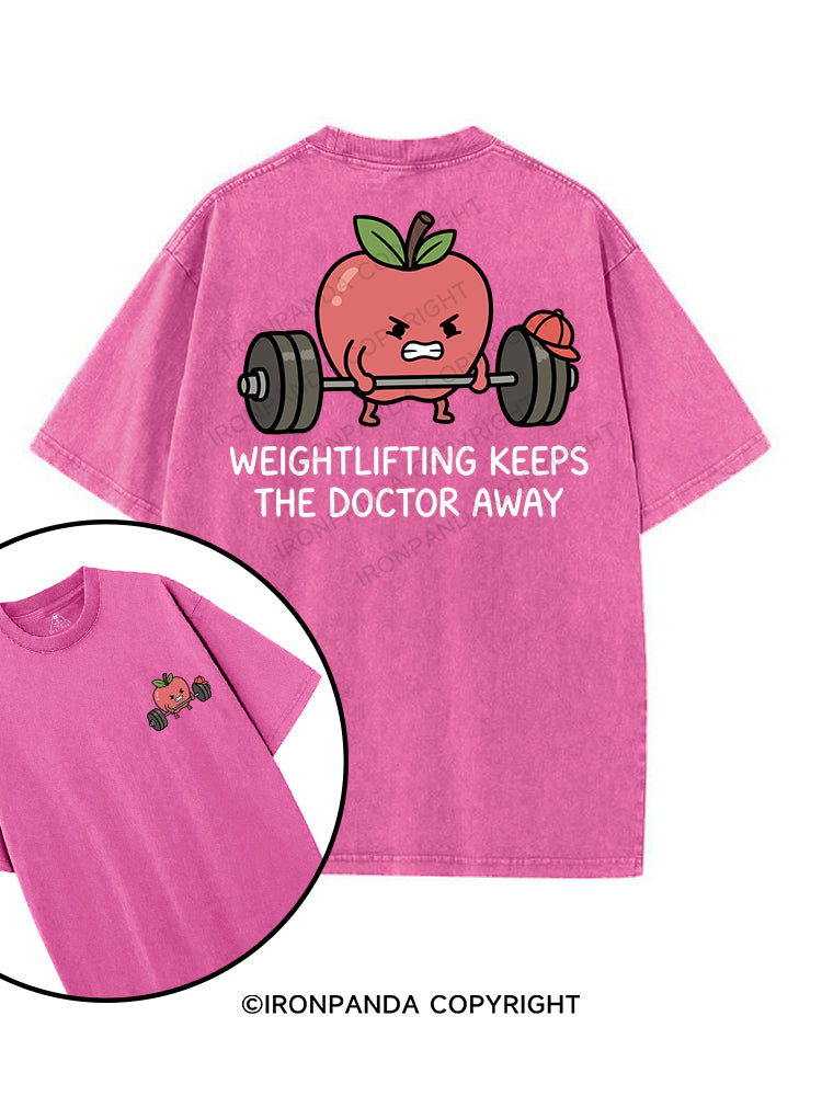 Weightlifting keeps the doctor away printed Gym Shirt