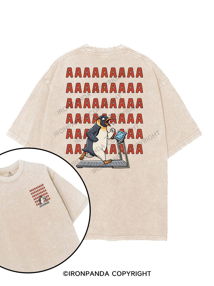 penguin  cardio printed Gym Shirt