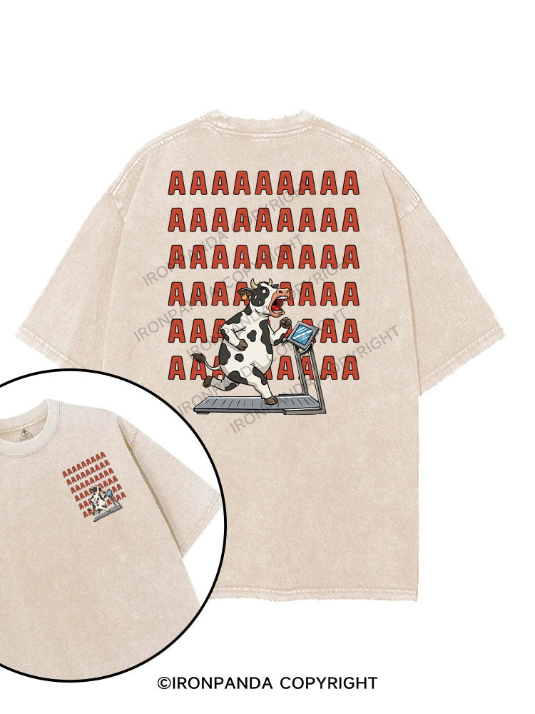 cow  cardio printed Gym Shirt