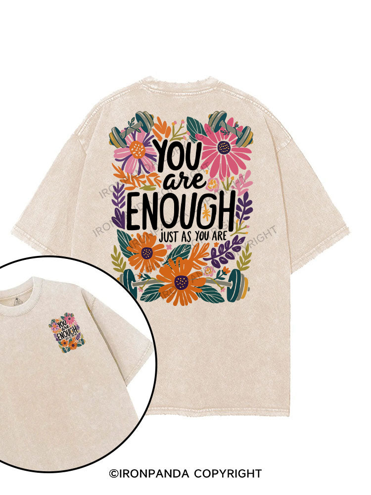 YOU are ENOUGH JUST AS YOU ARE printed Gym Shirt