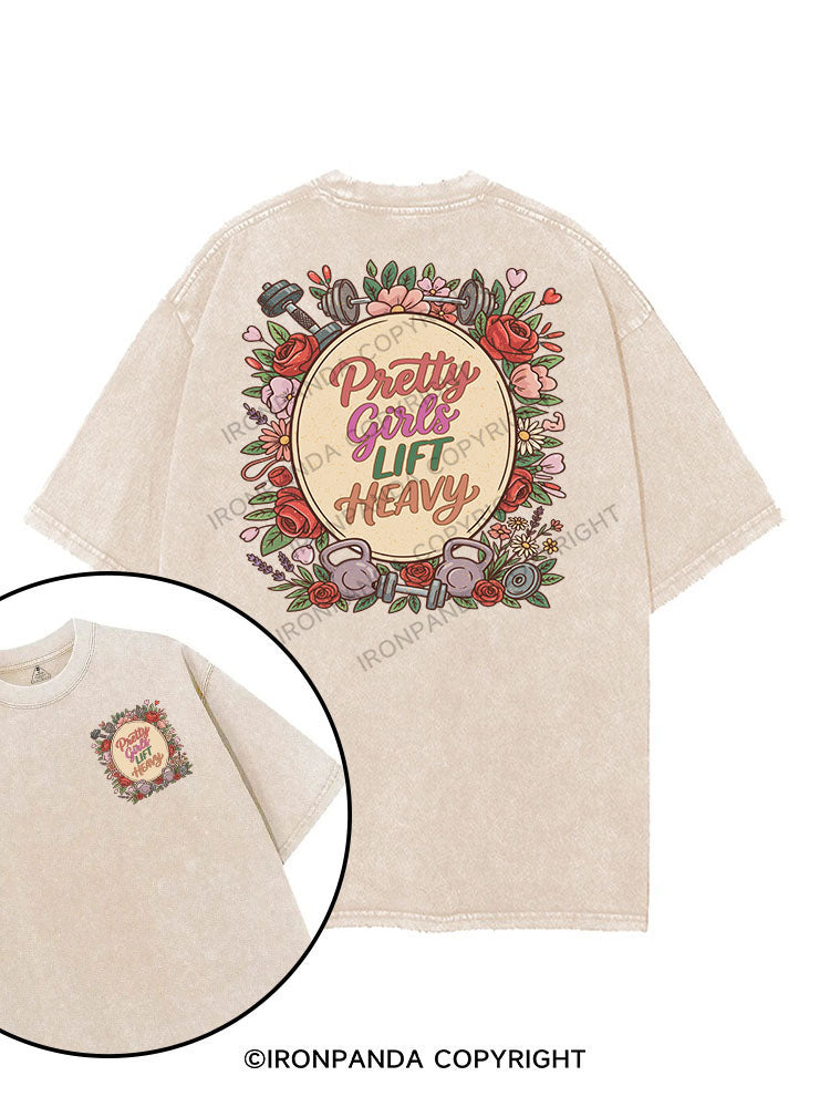 Pretty Girls Lift Heavy printed Gym Shirt
