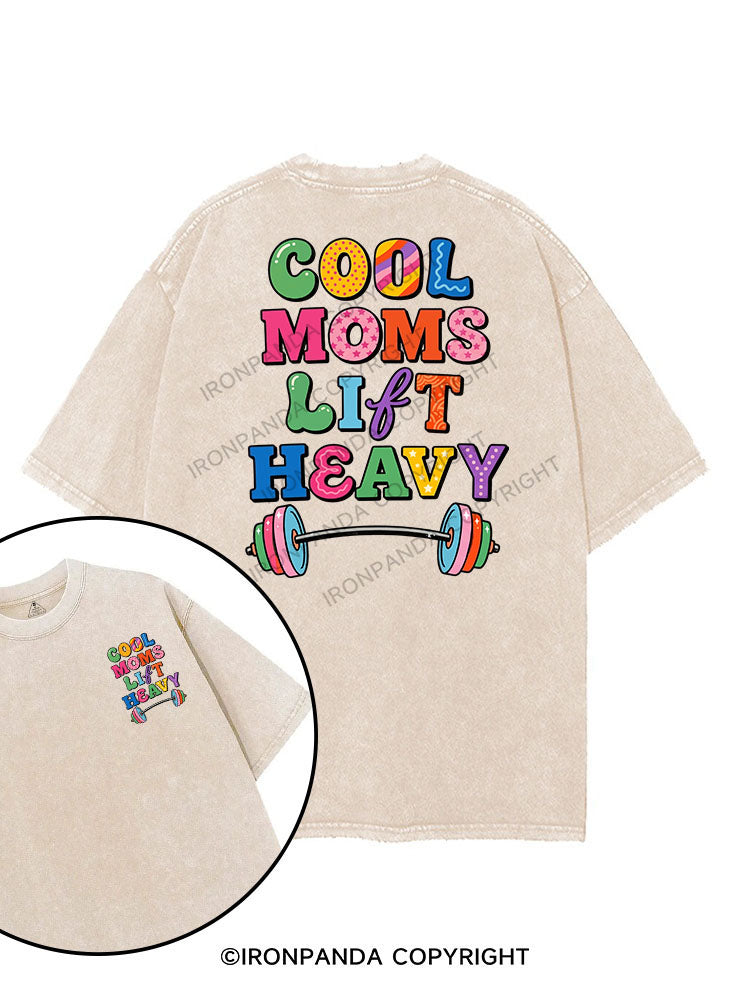 COOL MOMS LIFT HEAVY printed Gym Shirt