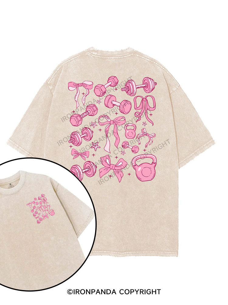 Pink Power Club printed Gym Shirt