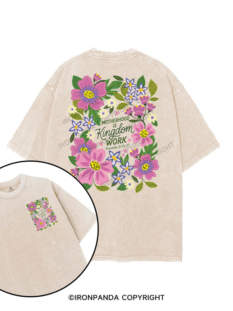 MOTHERHOOD IS KINGDOM WORK printed Gym Shirt