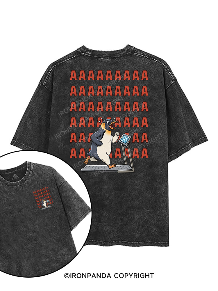 penguin  cardio printed Gym Shirt