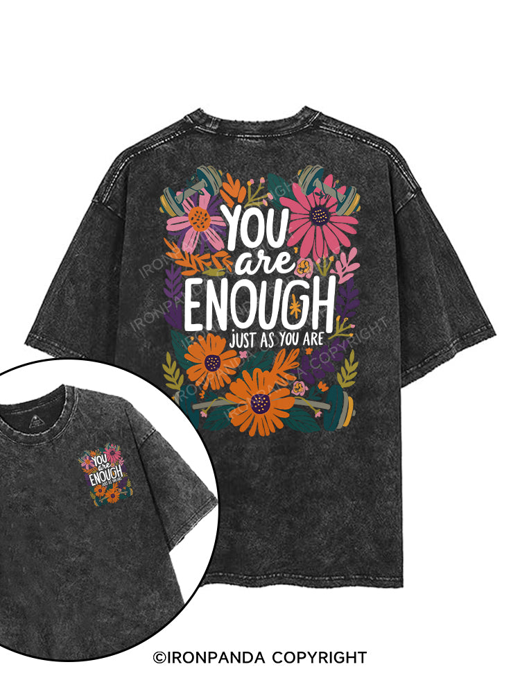 YOU are ENOUGH JUST AS YOU ARE printed Gym Shirt