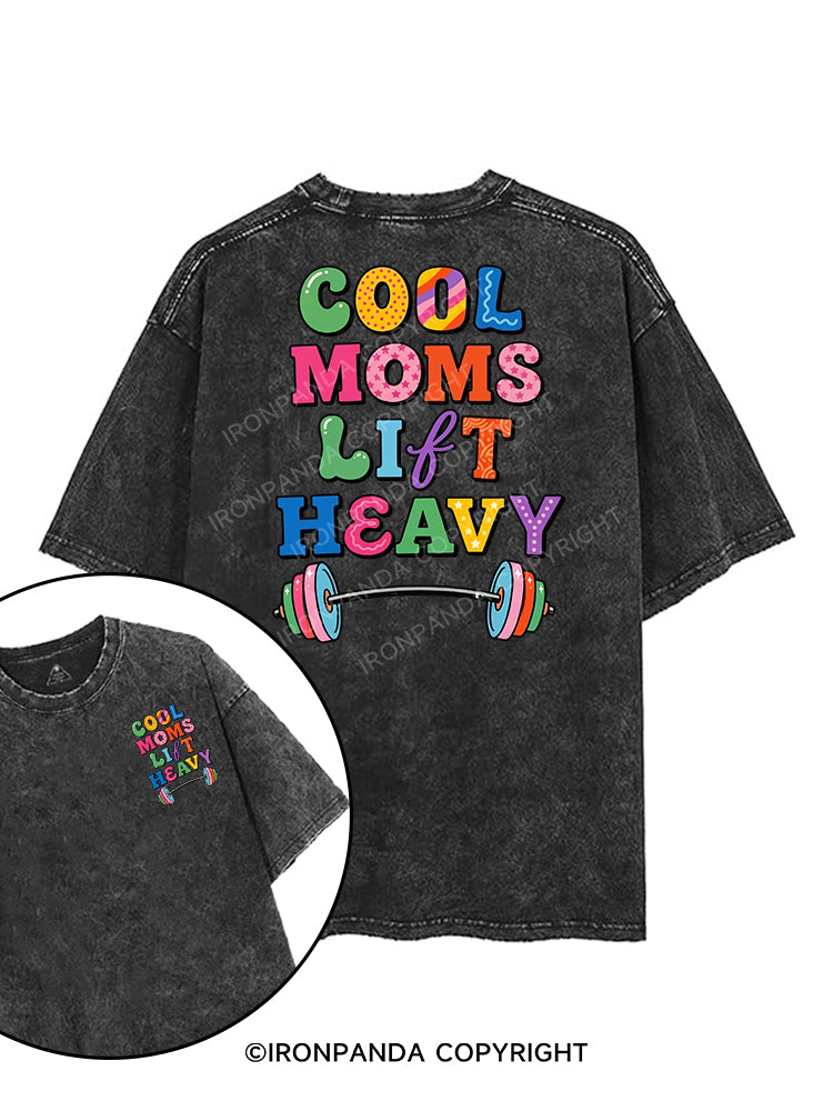 COOL MOMS LIFT HEAVY printed Gym Shirt