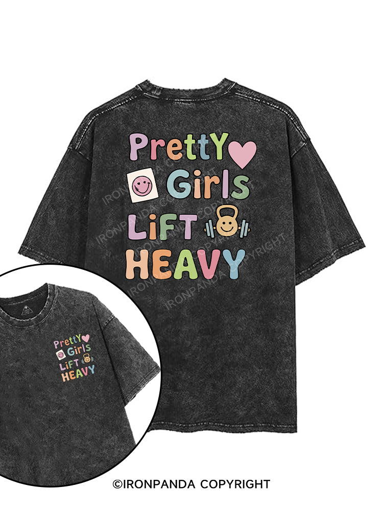 Pretty Girls Lift Heavy printed Gym Shirt