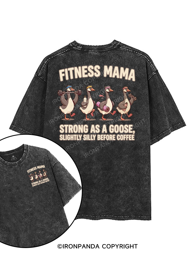 FITNESS MAMA printed Gym Shirt