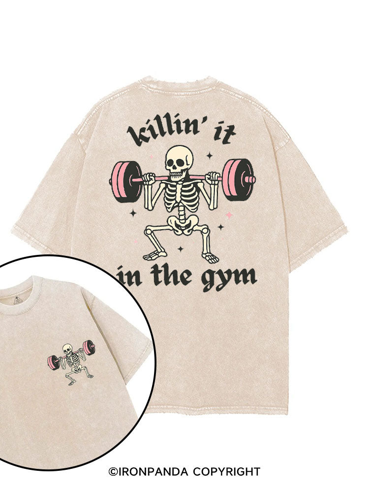 KILLIN' IT IN THE GYM printed Gym Shirt