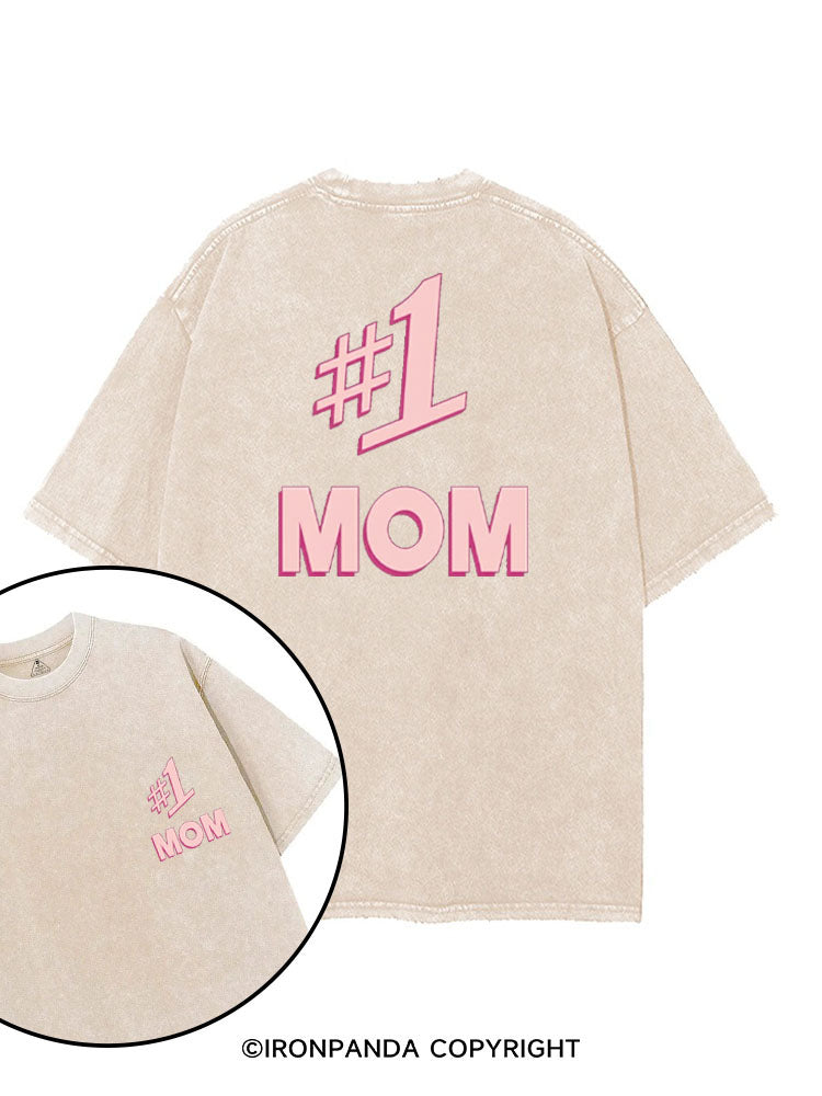 #1 MOM printed Gym Shirt