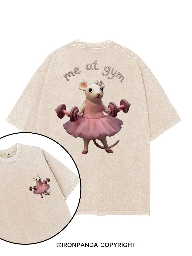 ME AT GYM printed Gym Shirt