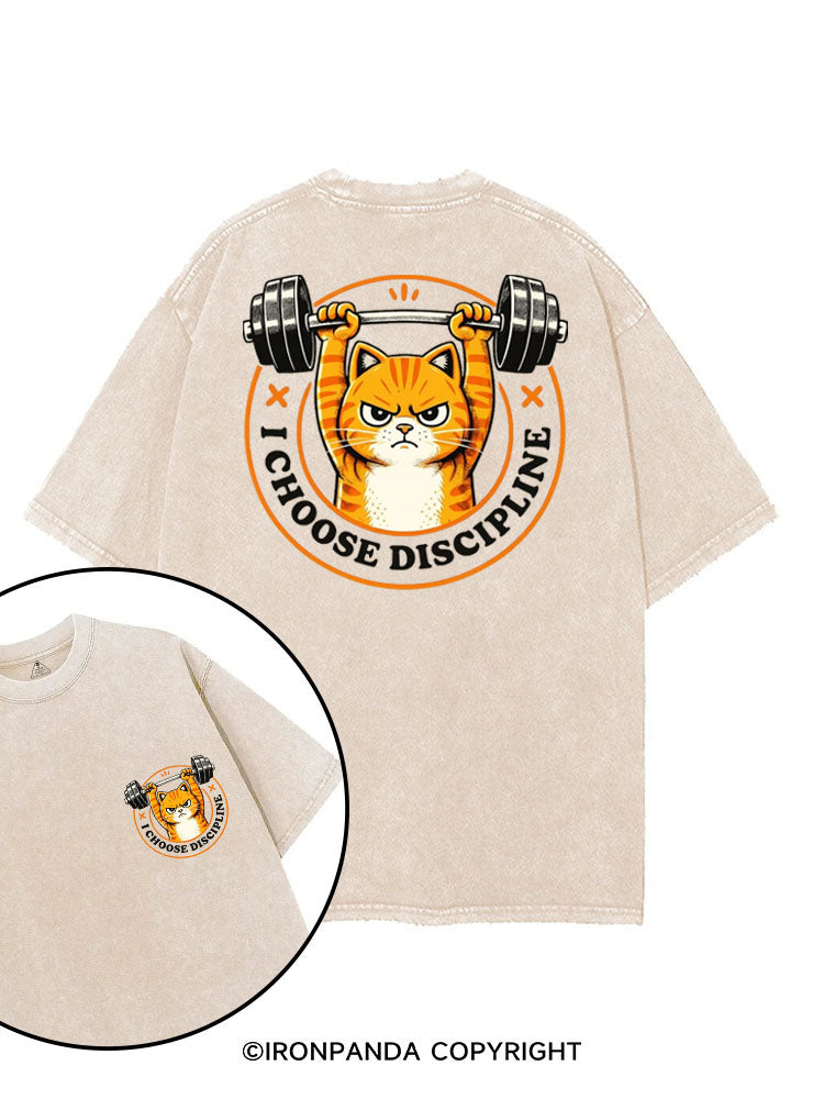 I CHOOSE DISCIPLINE printed Gym Shirt