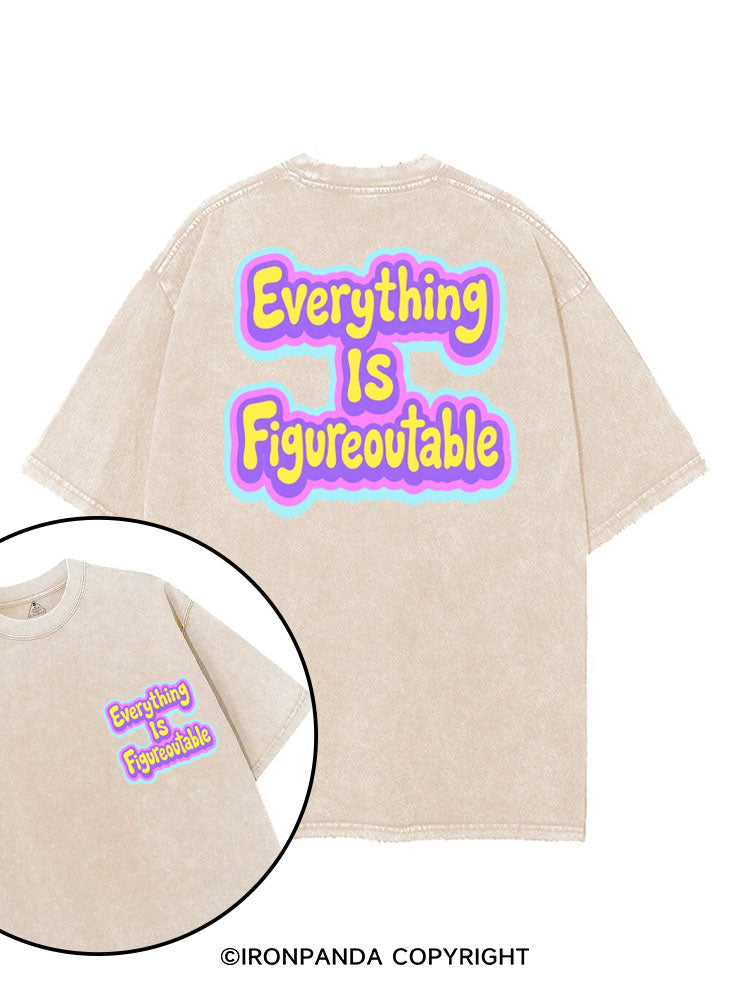 EVERYTHING IS FIGUREOUTABLE printed Gym Shirt