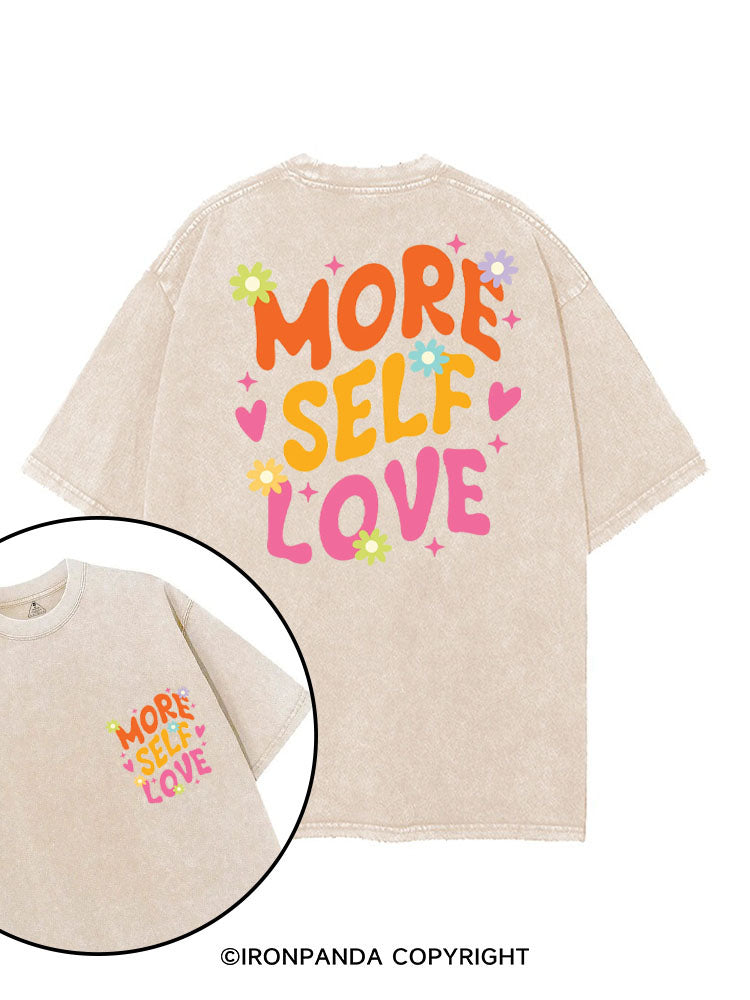 MORE SELF LOVE printed Gym Shirt
