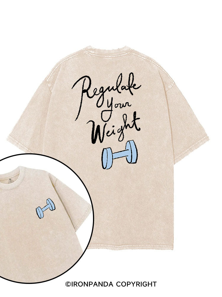 REGULATE YOUR WEIGHT printed Gym Shirt