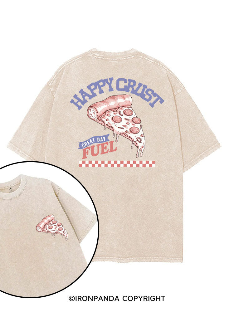 HAPPY CRUST CHEAT DAY FUEL printed Gym Shirt