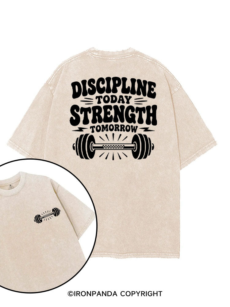 DISCIPLINE TODAY STRENGTH TOMORROW printed Gym Shirt