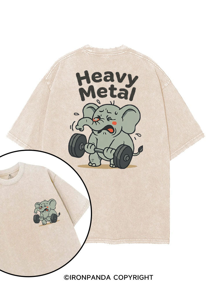HEAVY METAL printed Gym Shirt