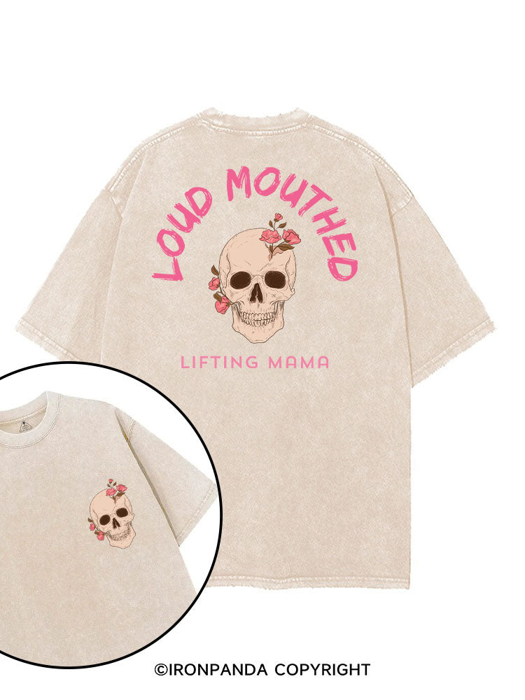 LOUD MOUTHED LIFTING MAMA printed Gym Shirt