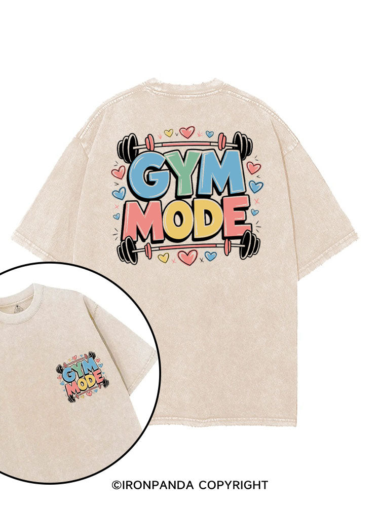 GYM MODE printed Gym Shirt