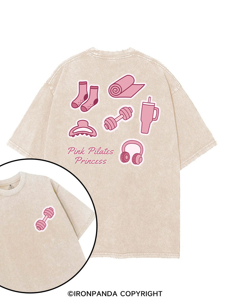 PINK PILATES PRINCESS printed Gym Shirt
