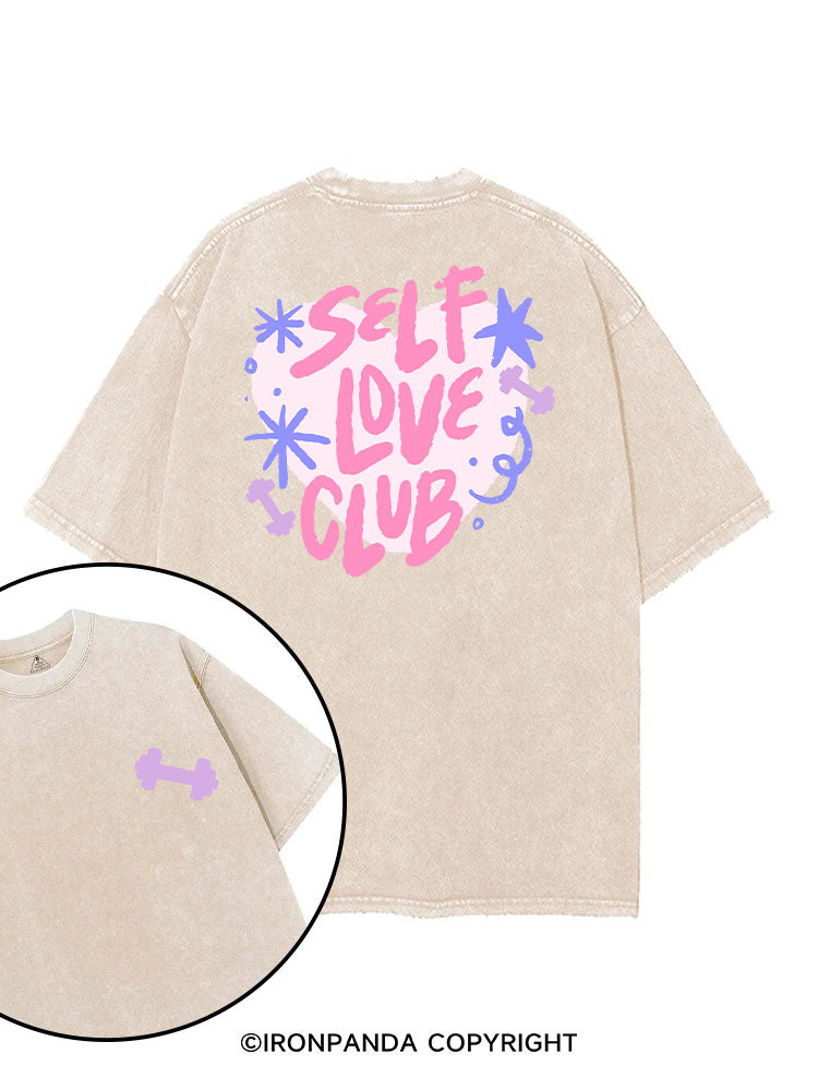 SELF LOVE GYM CLUB printed Gym Shirt
