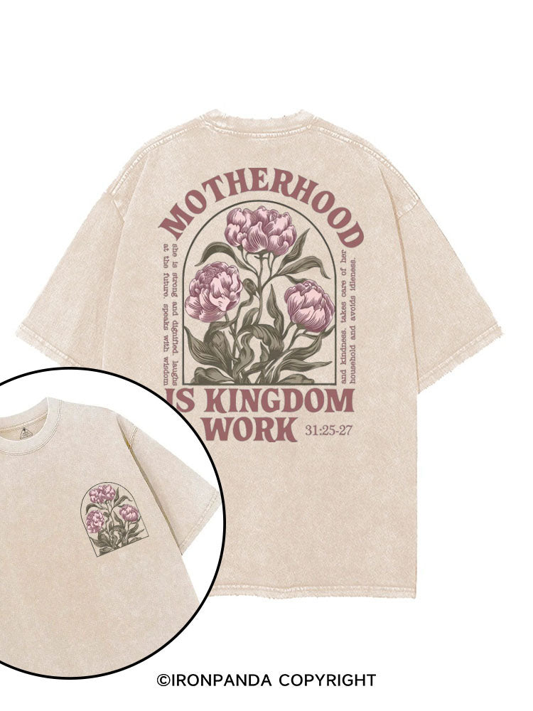 MOTHERHOOD IS KINGDOM WORK printed Gym Shirt