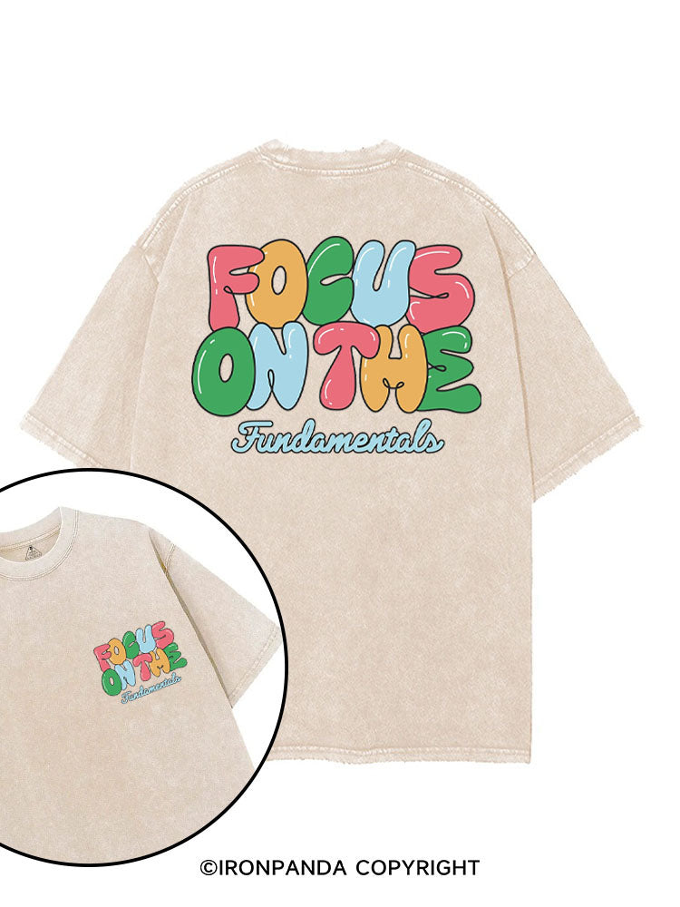 FOCUS ON THE FUNDAMENTALS printed Gym Shirt